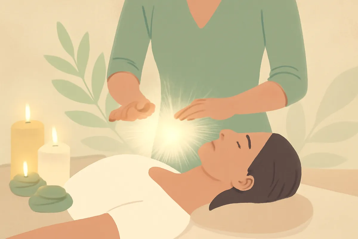 Illustration du métier de praticien reiki — formation Devenir Praticien Reiki