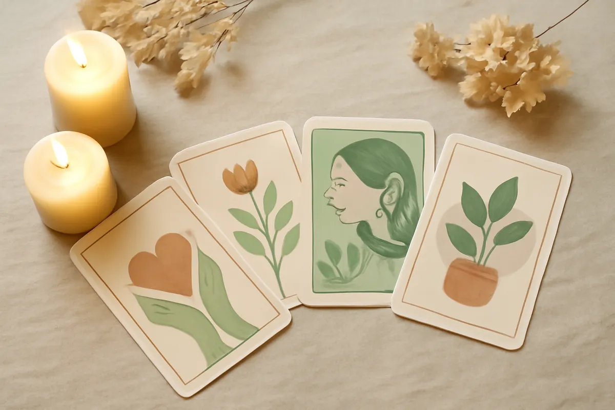 Illustration du métier de praticien en tarot thérapeutique — formation Praticien en Tarot Thérapeutique